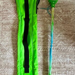 Used Women’s Lacrosse STX 6000 Wmn Atk/Mid Complete Stick Green with Carry Case